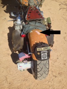 Desert warrior harley motorcycle seat pad