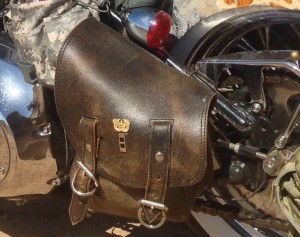 Desert warrior harley motorcycle jack daniels crankcase filter saddle bag