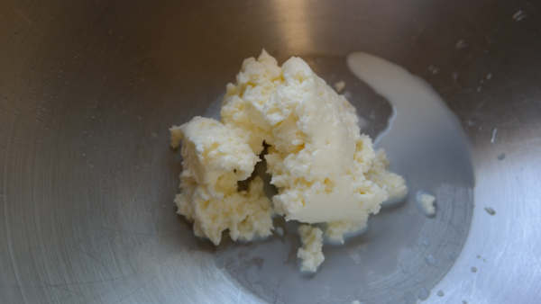 Butter ready for rinsing