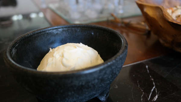 Fresh homemade butter from heavy cream and a mason jar