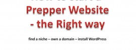 How to start a prepper website - the right way